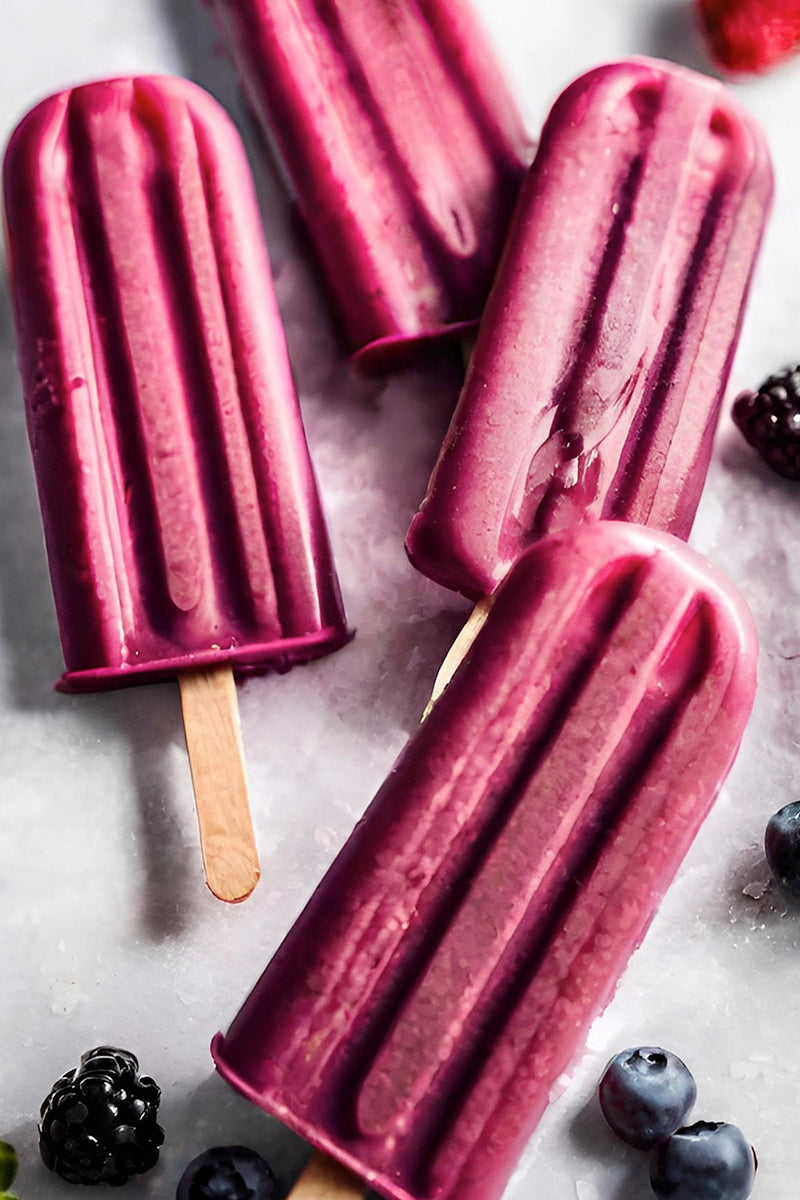 4 Ingredient Coconut Berry Popsicles