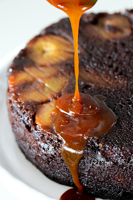 Chocolate Butterscotch Upside-Down Pear Cake - Heilala Vanilla US