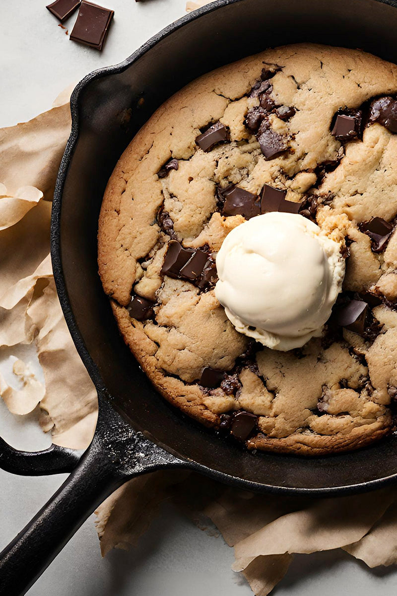 Tahini Chocolate Chunk Skillet Cookie