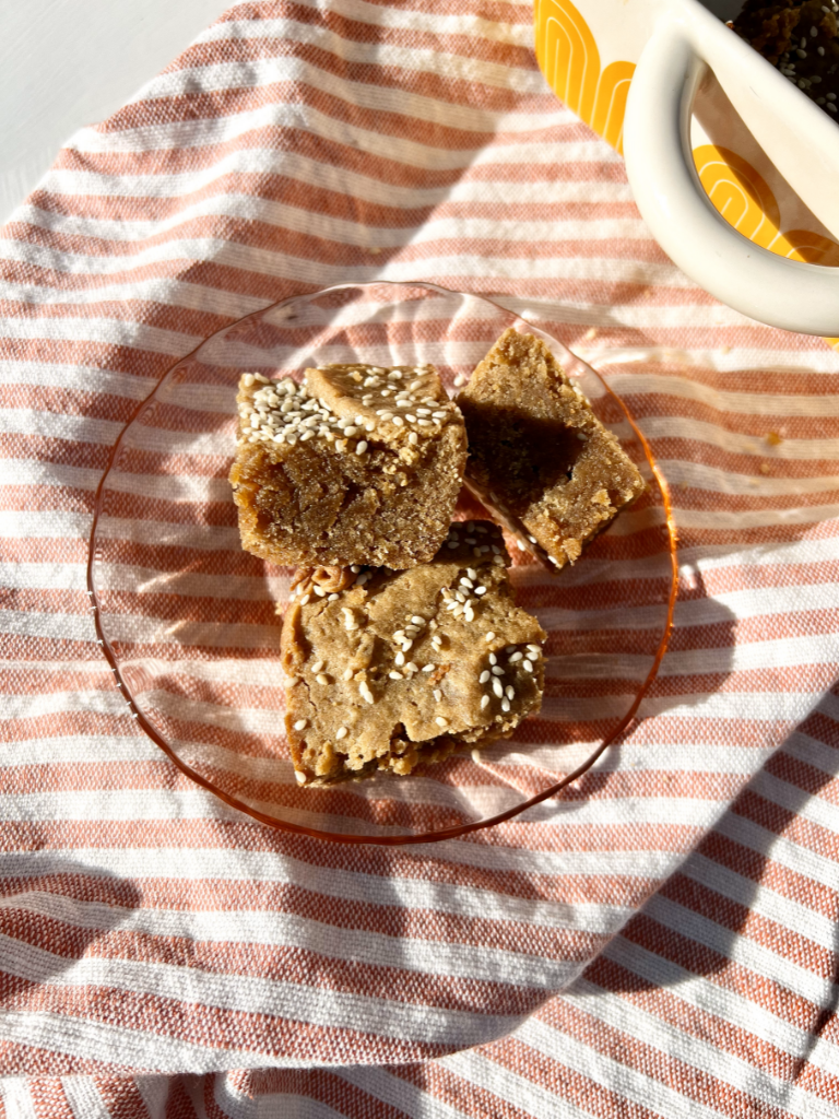 Tahini Date Blondies