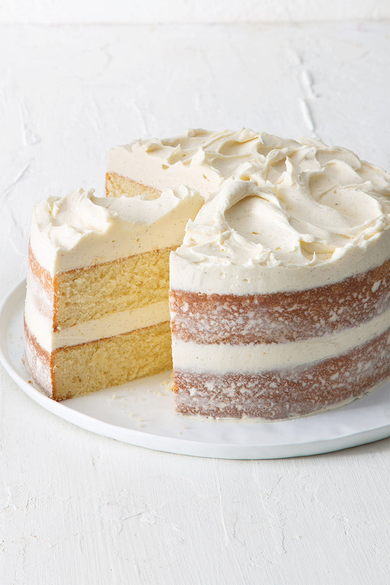 Vanilla Layer Cake with Creamy Vanilla Frosting