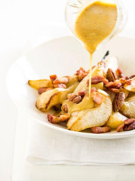 roasted pear bacon and pecans