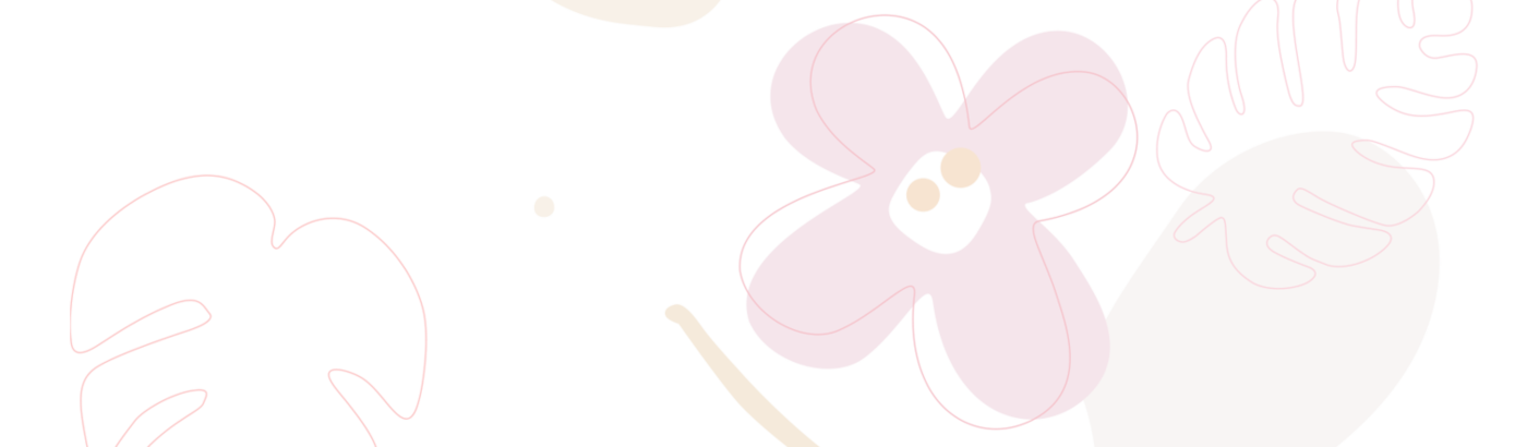 Pink flower and light pink vanilla beans graphic