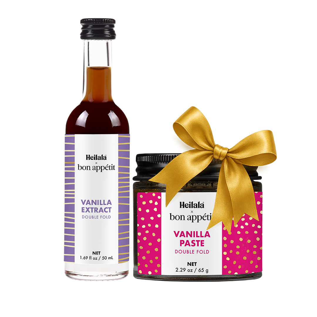 Heilala x Bon Appétit Double Fold Vanilla Extract and Paste Bundle