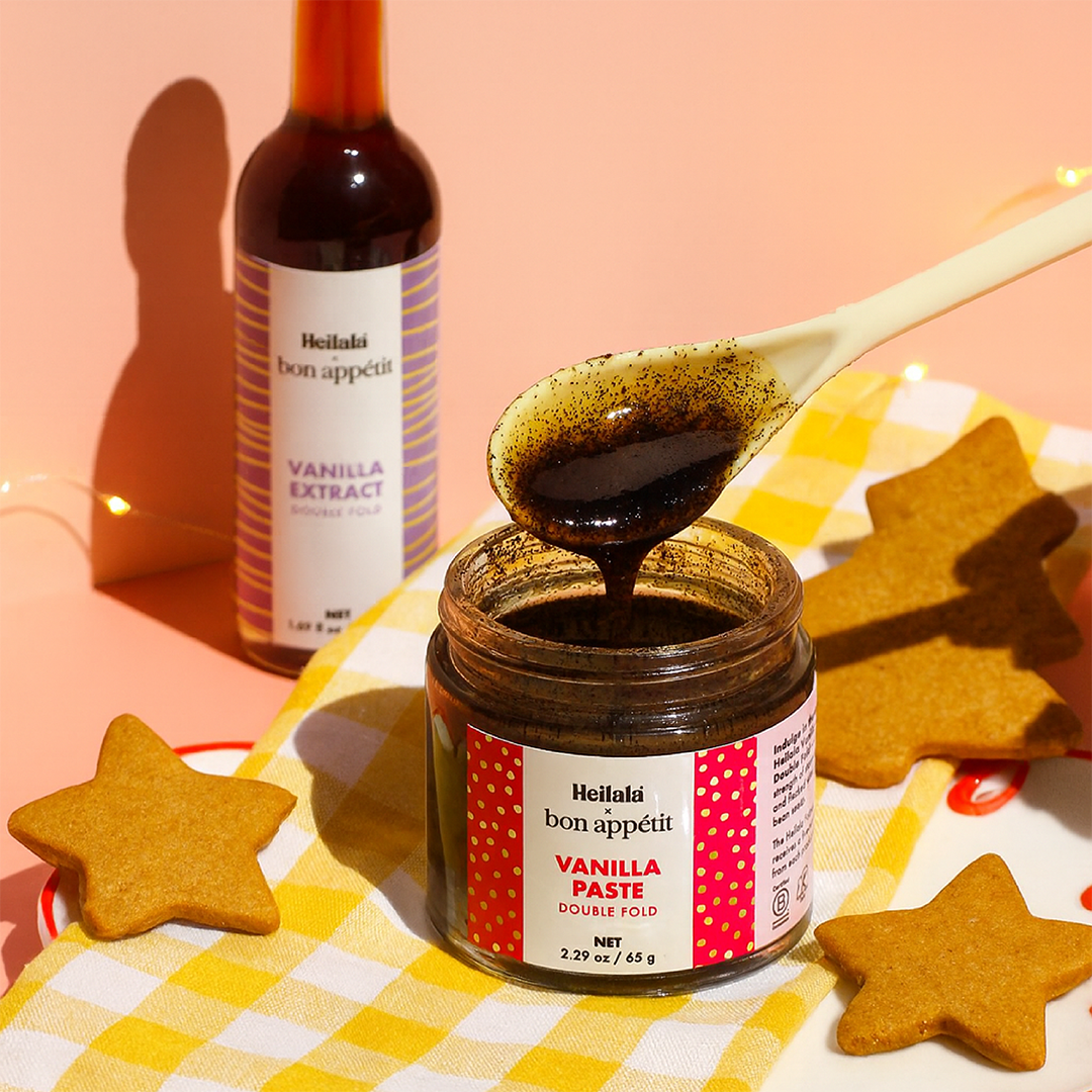 Heilala x Bon Appétit Double Fold Vanilla Extract and Paste Bundle
